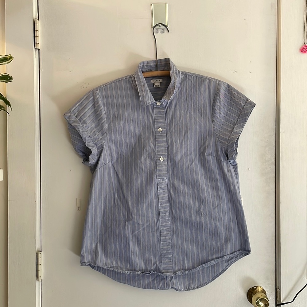 J crew striped button down